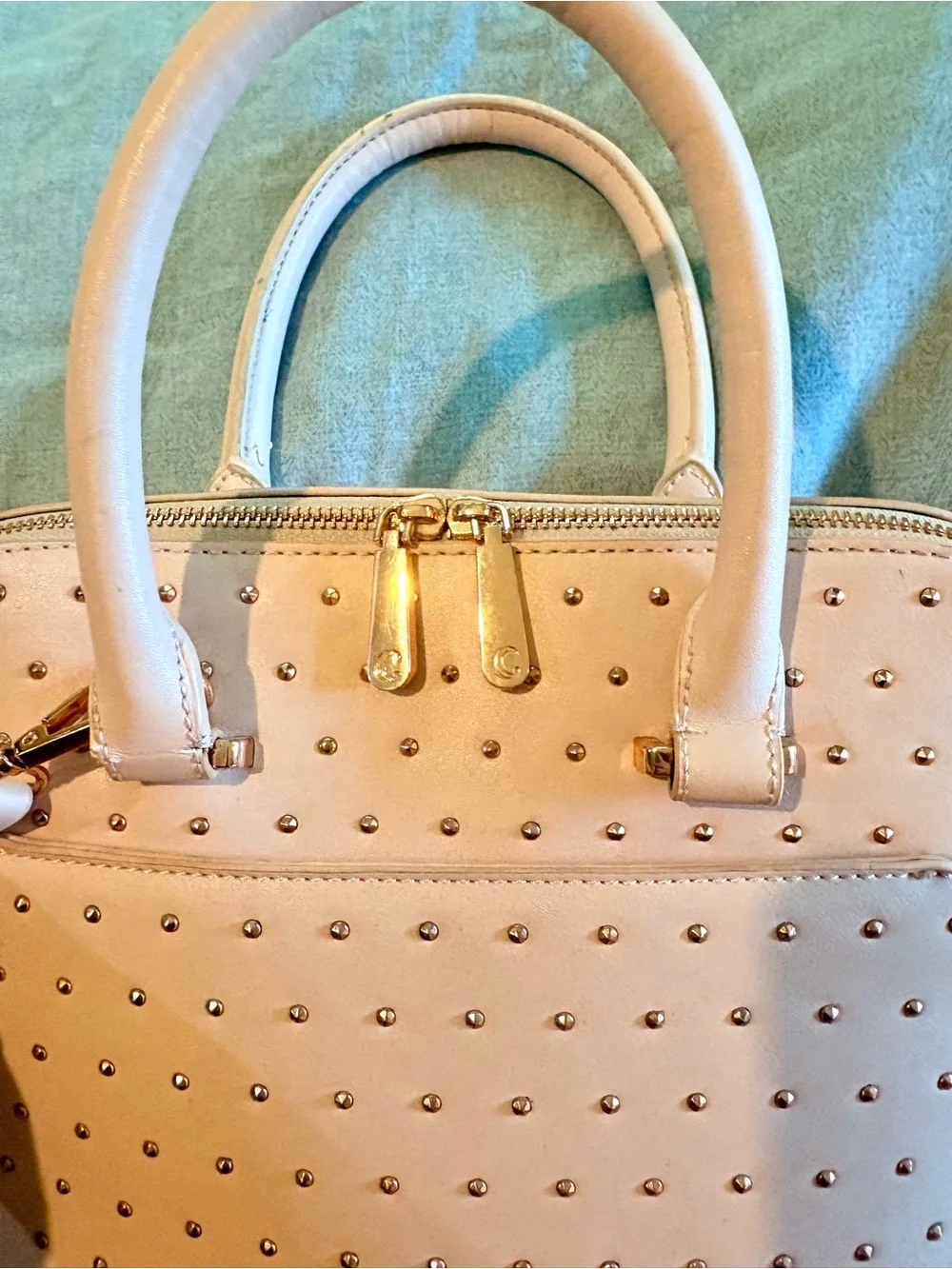 Charming Charlie Studded Blush Women's Satchel Tote Bag NWOT